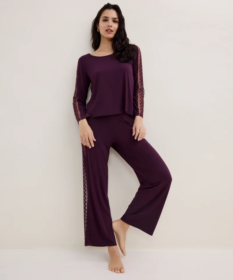 Sweet Obsession Top manches longues Deep Berry