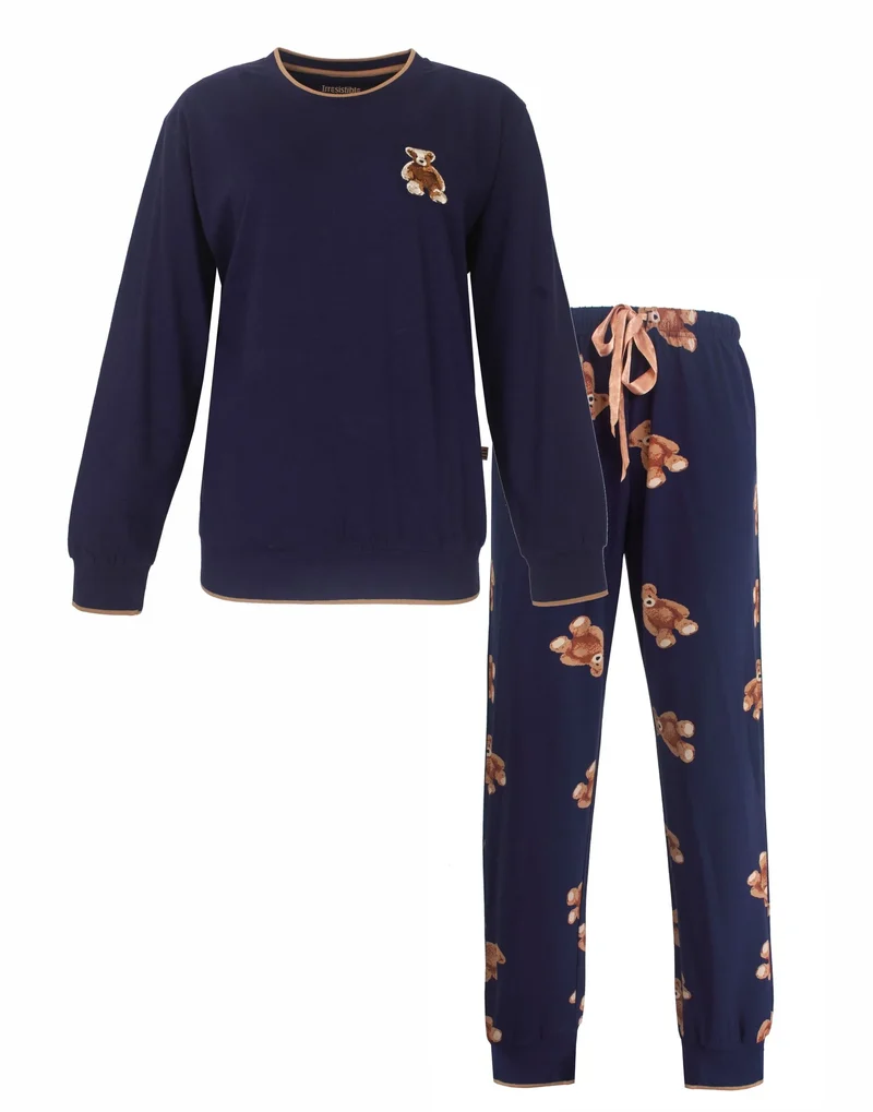 Irresistible dames pyjama lange mouw - Ronde hals - Donkerblauw