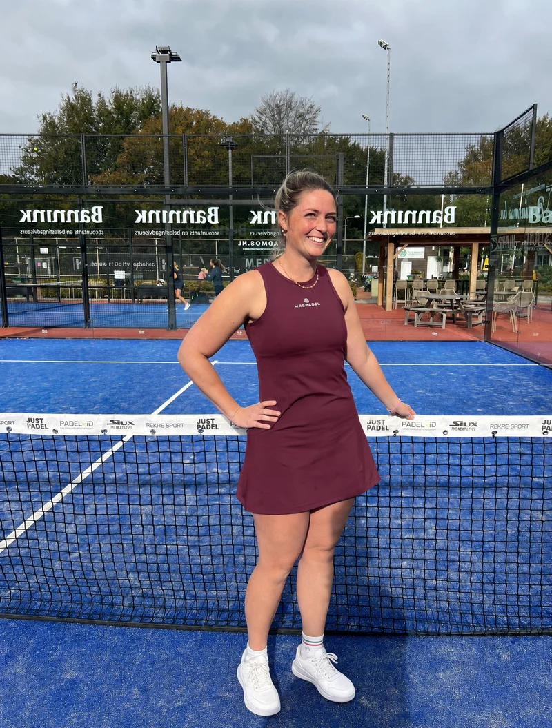 Mrs Padel Roma Jurk Bordeaux Rood