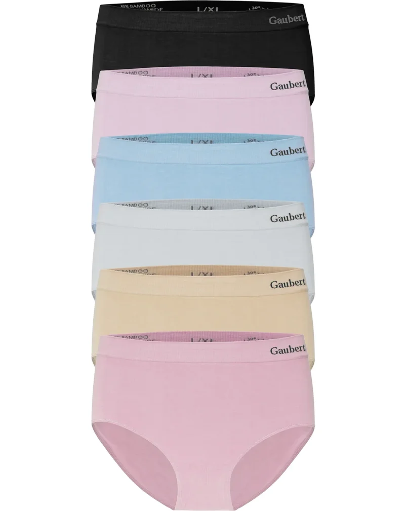 Gaubert 6-pak bamboe heup slips dames
