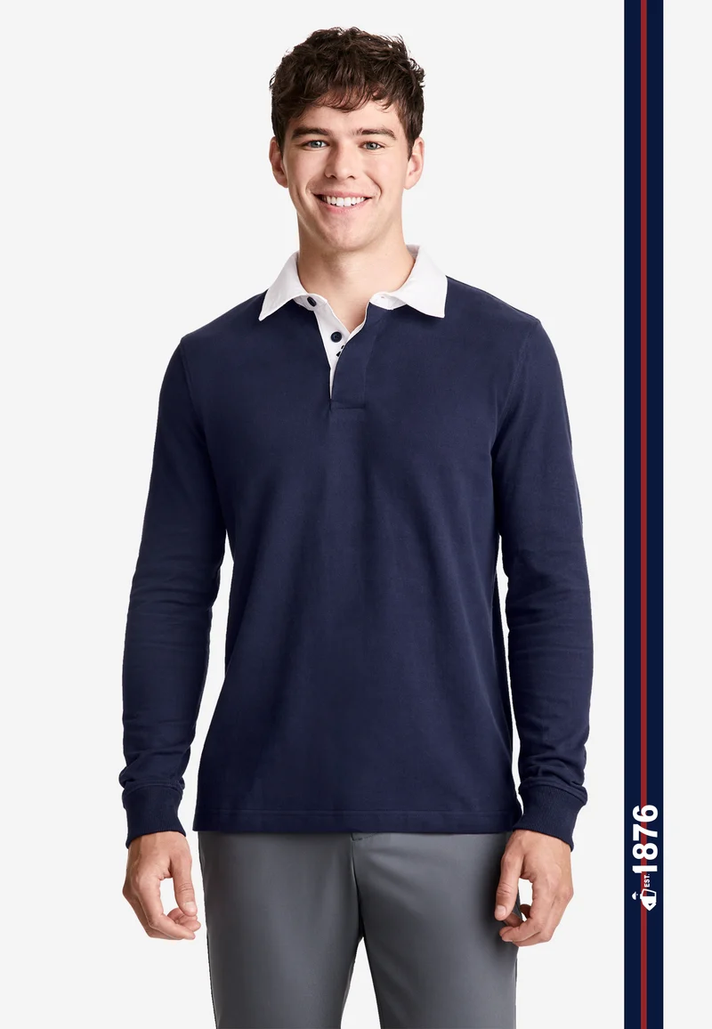 Jockey® 1876 Collection Long Sleeve Rugby Polo