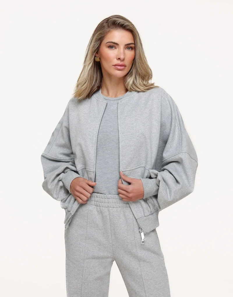 Lichtgrijze Jogging LS - Vest