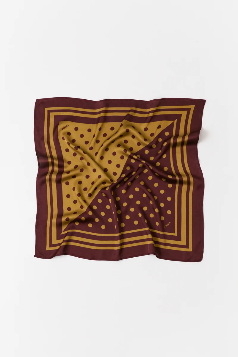 Lumina polkadot sjaal bordeaux