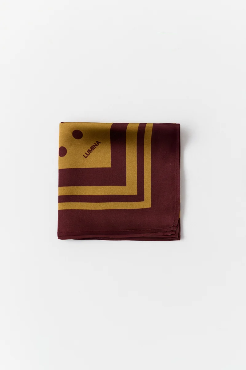 Lumina polkadot sjaal bordeaux