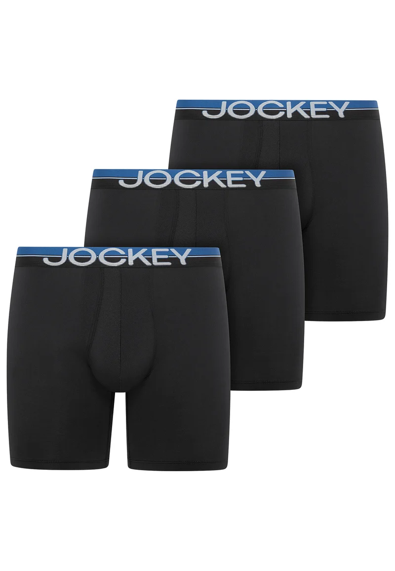 Jockey® Infinite Cool Microfiber Stretch 8" Long Leg Boxer Brief - 3 Pack