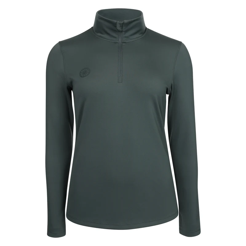 Indian Maharadja Women Performance Half Zip Urban Grey