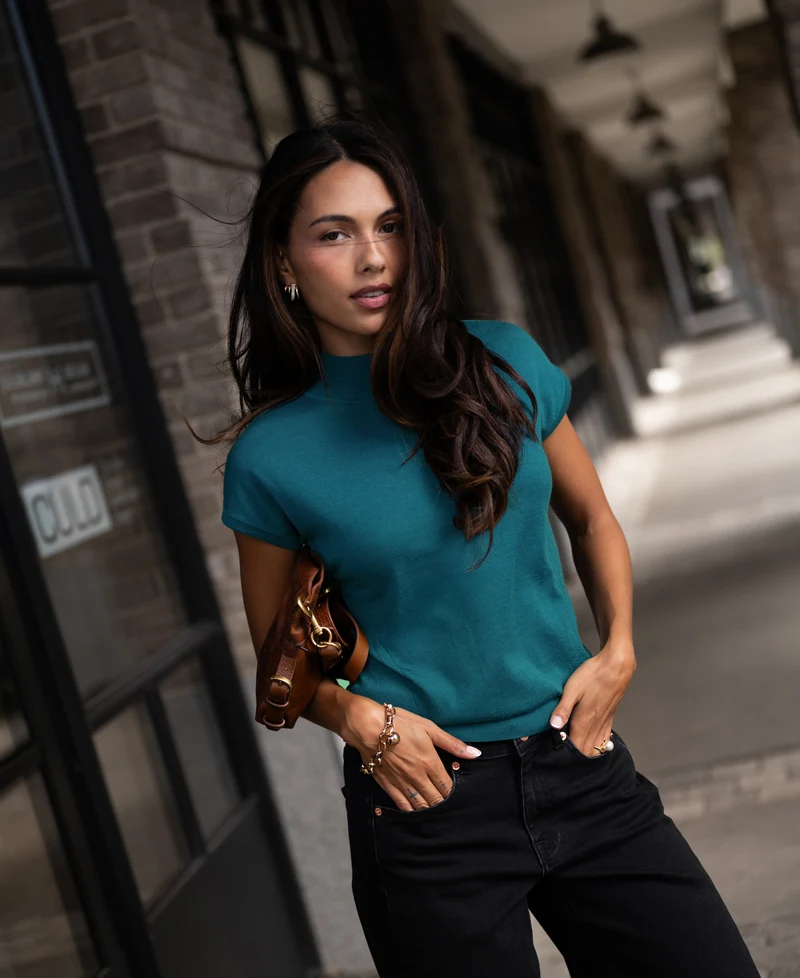 Merino Coltop LE JULIAN Dark Teal