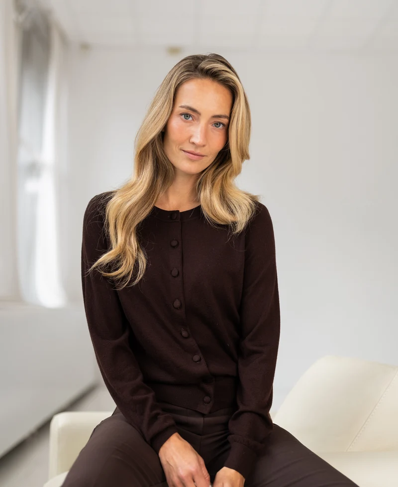 Merino vestje LA JULIETTE Pure Choco