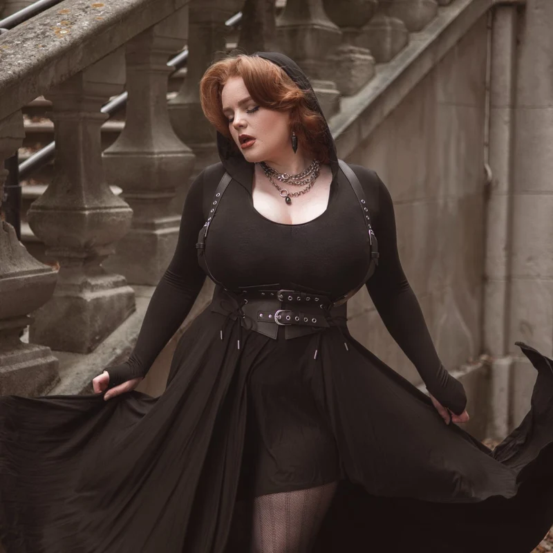 Lace Underbust Harness - Black