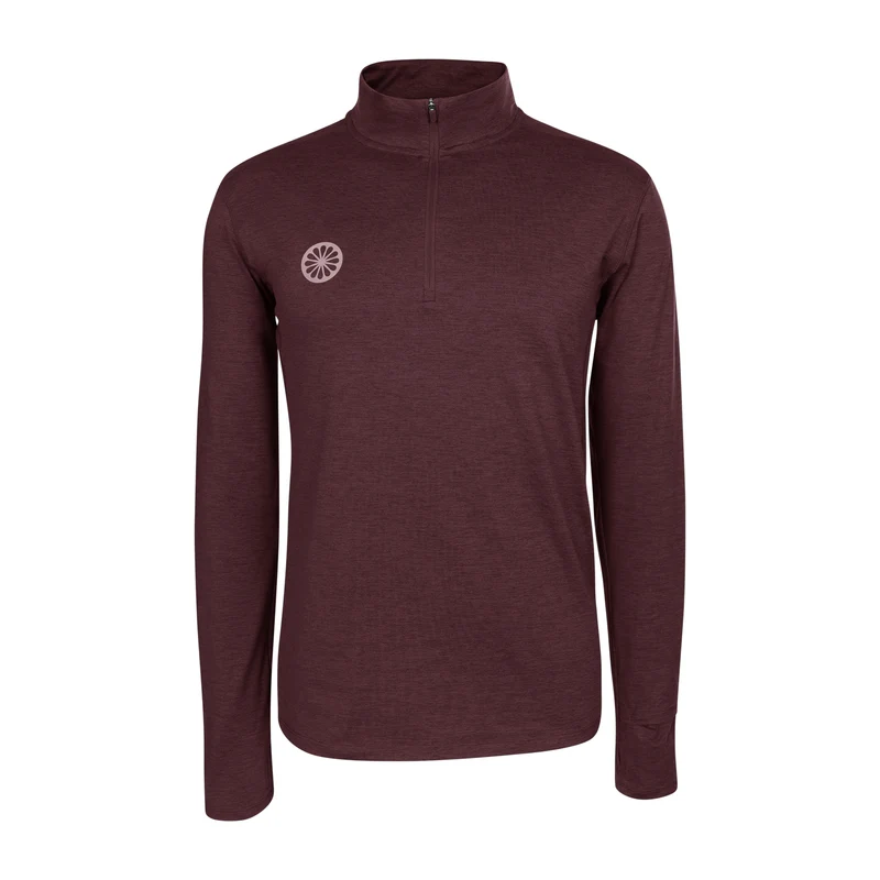 Indian Maharadja Men Half Zip Longsleeve Dark Berry