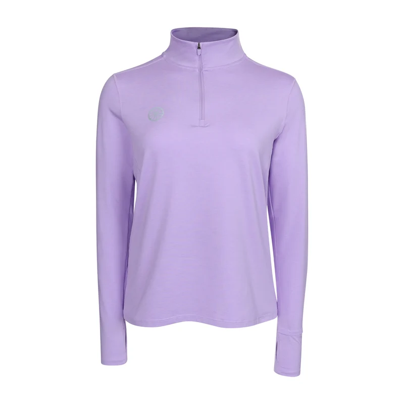 Indian Maharadja Women Half Zip Longsleeve Violet Rose