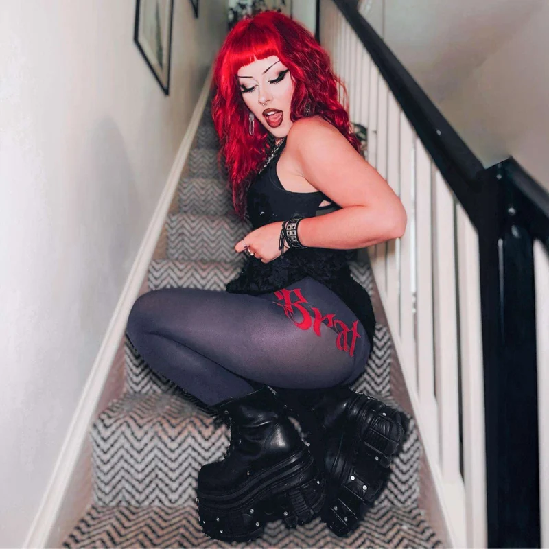 80 Denier Crotchless Tights - Brat