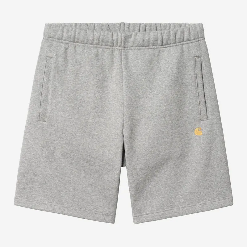 Carhartt WIP Heren Chase Sweat Short | Grijs gemêleerd