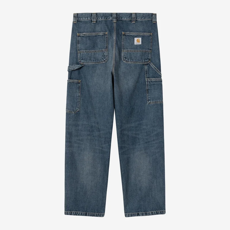 Carhartt WIP Heren OG Double Knee Broek | Donkerblauw, gebruikte wassing