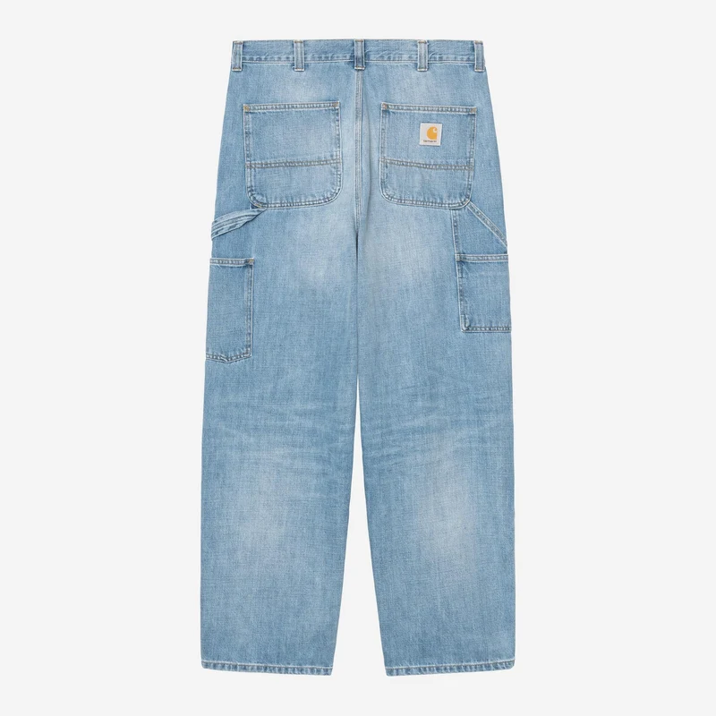 Carhartt WIP Heren OG Double Knee Broek | Blauw Burst Washed