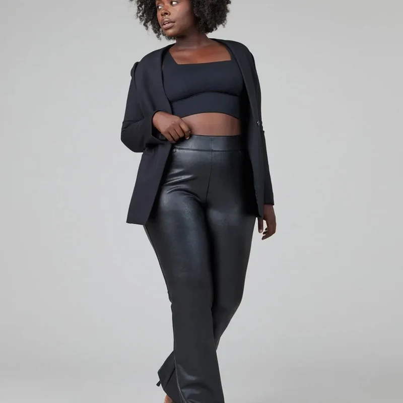 Leather-Like - Flare Pants 20457R