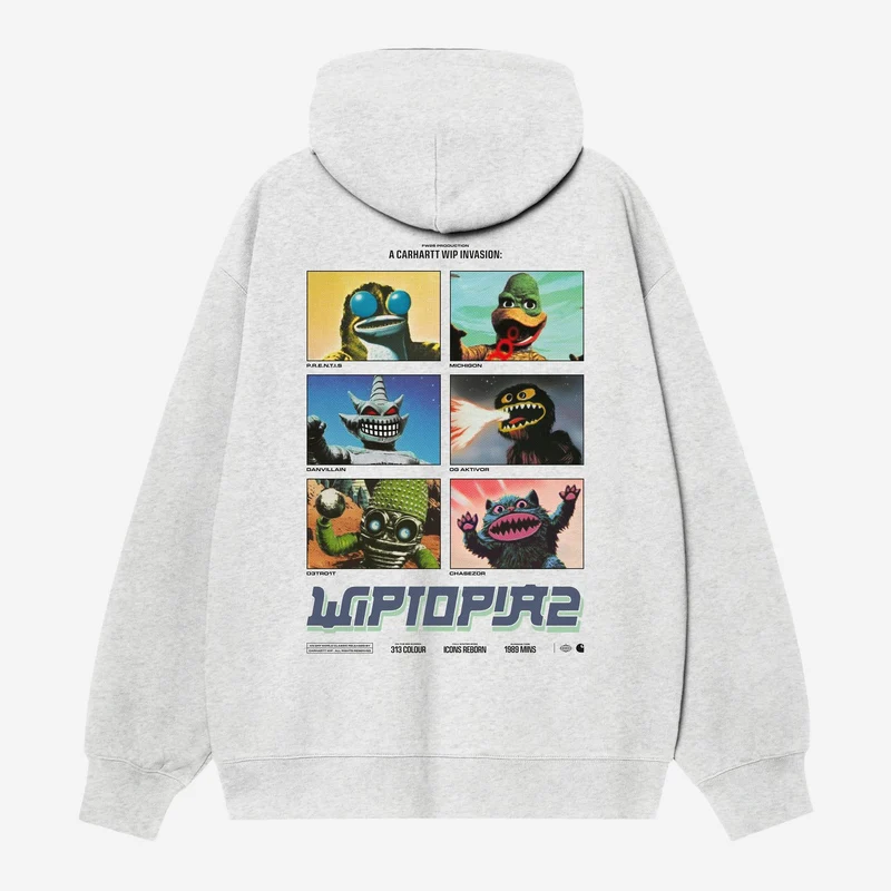 Carhartt WIP Heren Wiptopia II Hoodie | Ash Heather