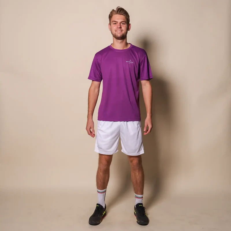 Mr Padelshirt Regular Fit Paars