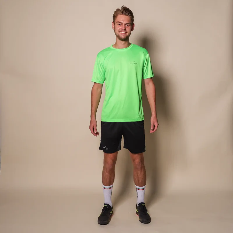 Mr Padelshirt Regular Fit Neon Groen
