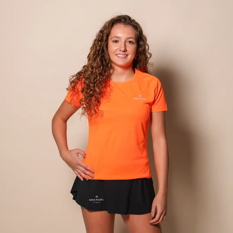 Mrs Padel Shirt Neon Oranje