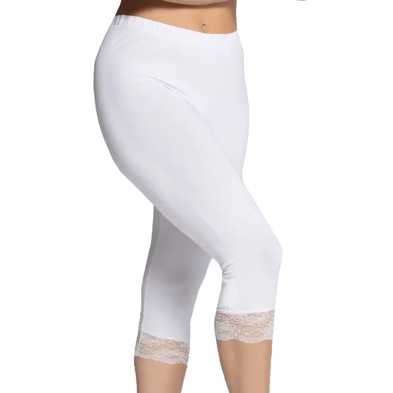 Fine Woman dames driekwart legging met kant