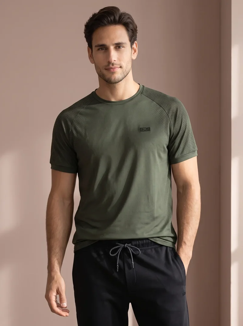 Sjeng Bas Men Tee - Camo Green