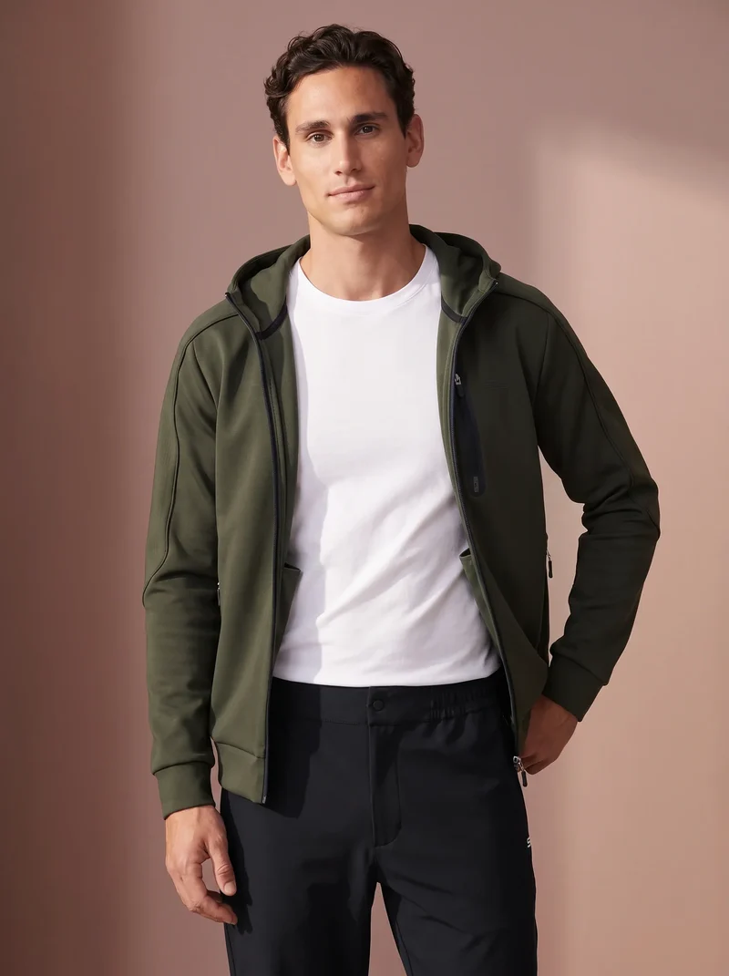 Sjeng Arno Men Hooded Jacket - Camo Green