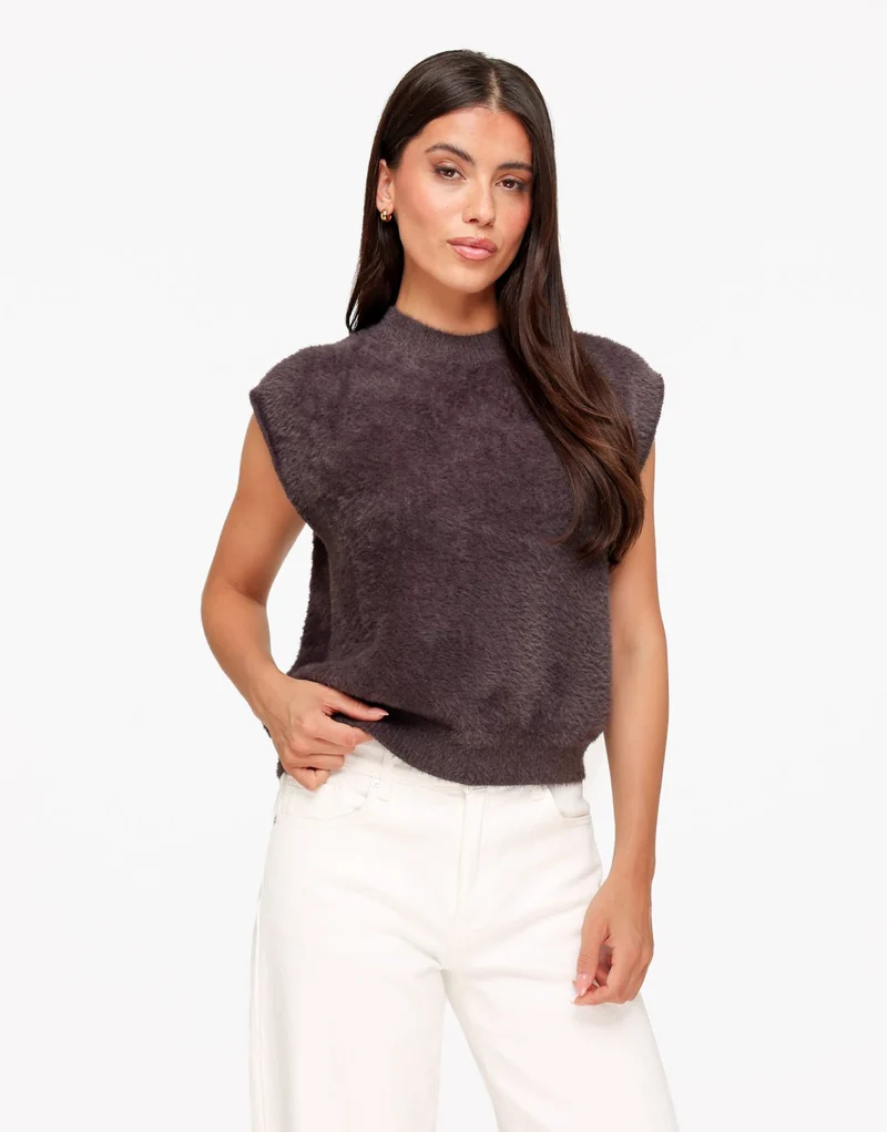 Bruine Fluffy Spencer - Top