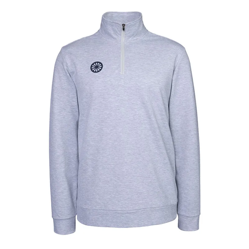 Indian Maharadja Men Half Zip Sweater Grey Melange