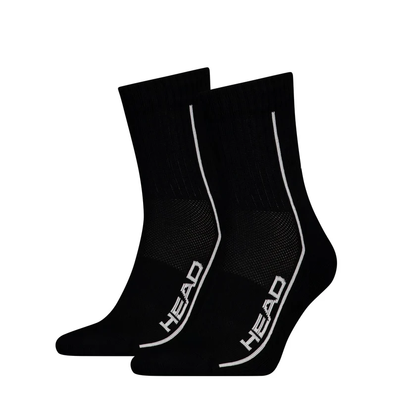 Head All Sports Performance Short Crew 2 Pack Black