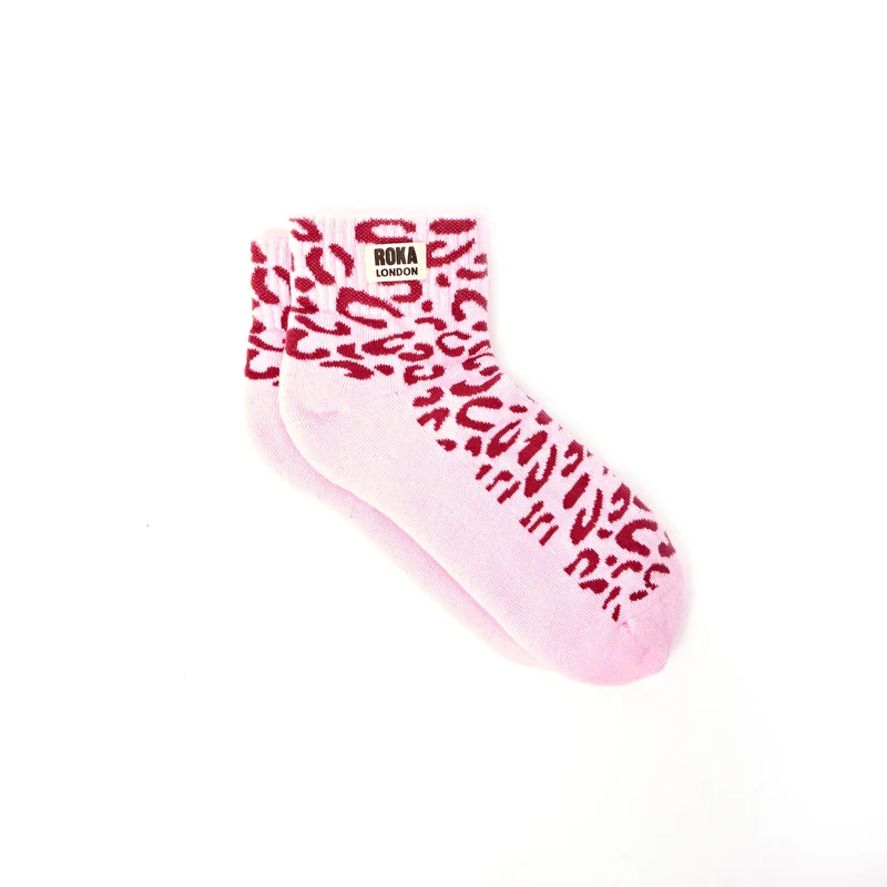 ROKA Wembley biologische katoenen crop sokken | Vintage Ruby