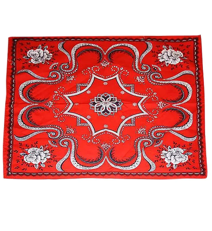 Boeren zakdoek rood Roos 53 x 53 cm
