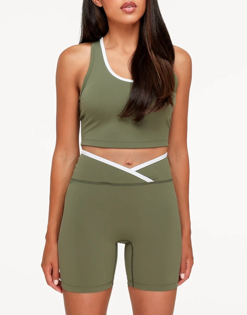 Khaki Korte The Sport Edit Legging - Short