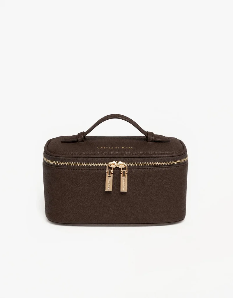 Donkerbruine Kleine Make-Up - Tas