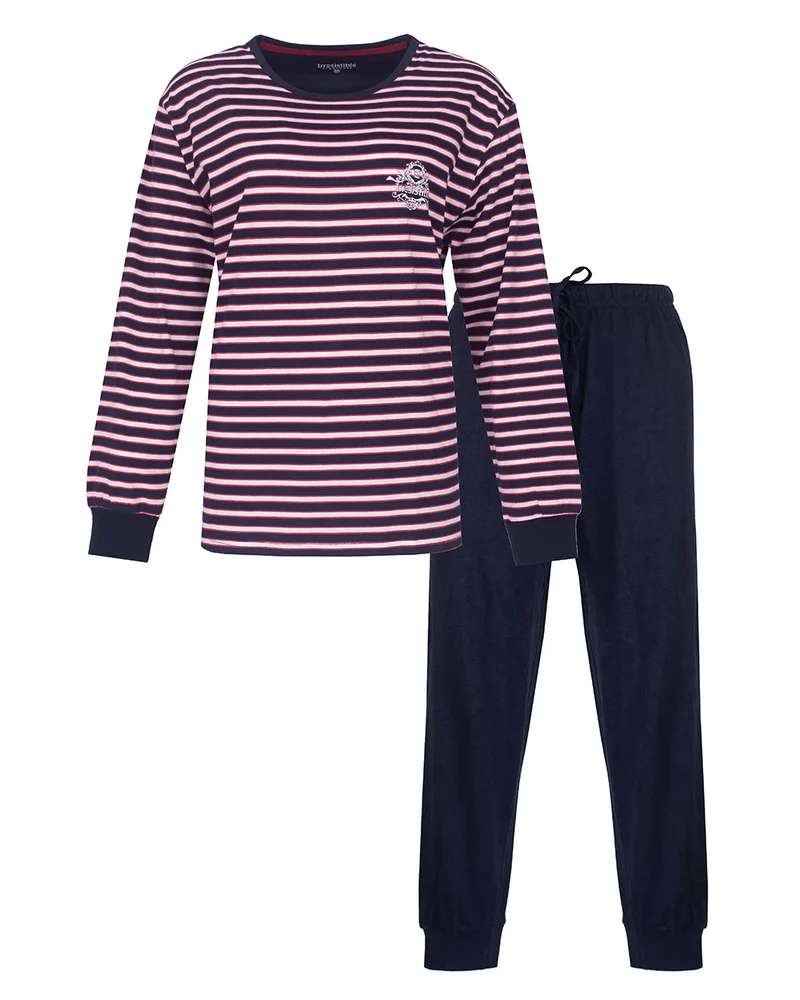 Irresistible dames pyjama lange mouw - Ronde hals - Streep