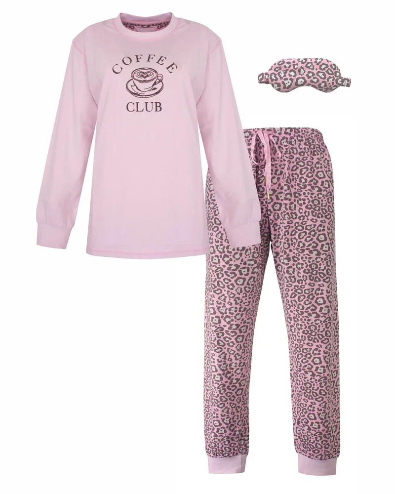 Irresistible dames pyjama lange mouw - Coffee club