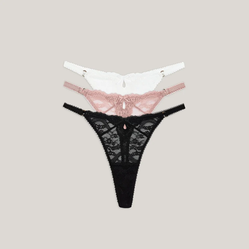 Lace Strings (3-pack) - Neutral