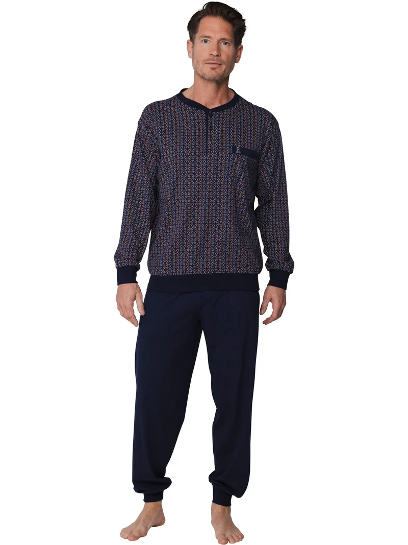 Robson Heren Pyjama katoen - Donkerblauw