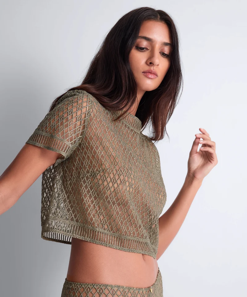 Stardust Dream Top manches courtes Nile Green