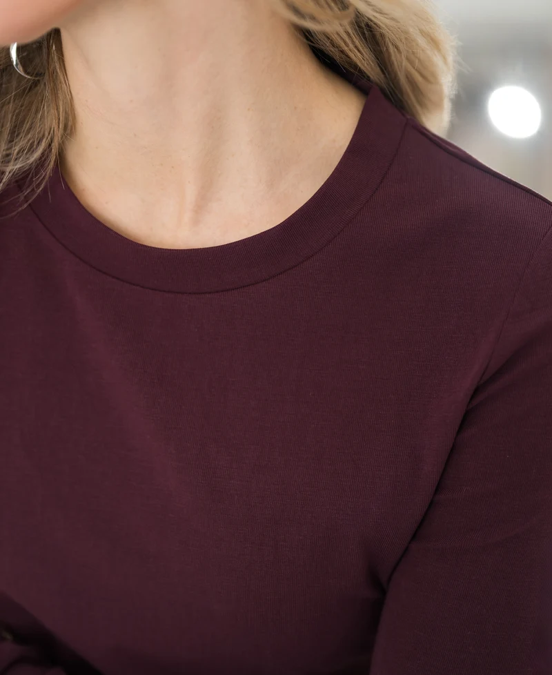 Luxe T-shirt lange mouw LA JANE Wine