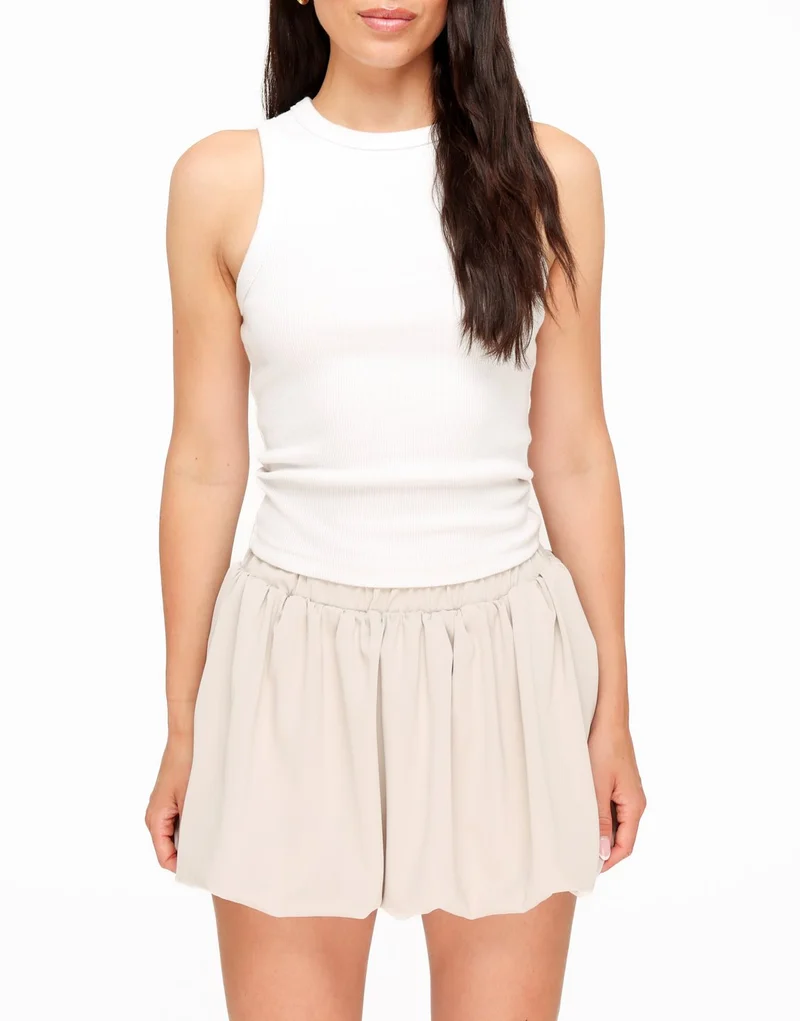 Beige Flowy - Skort