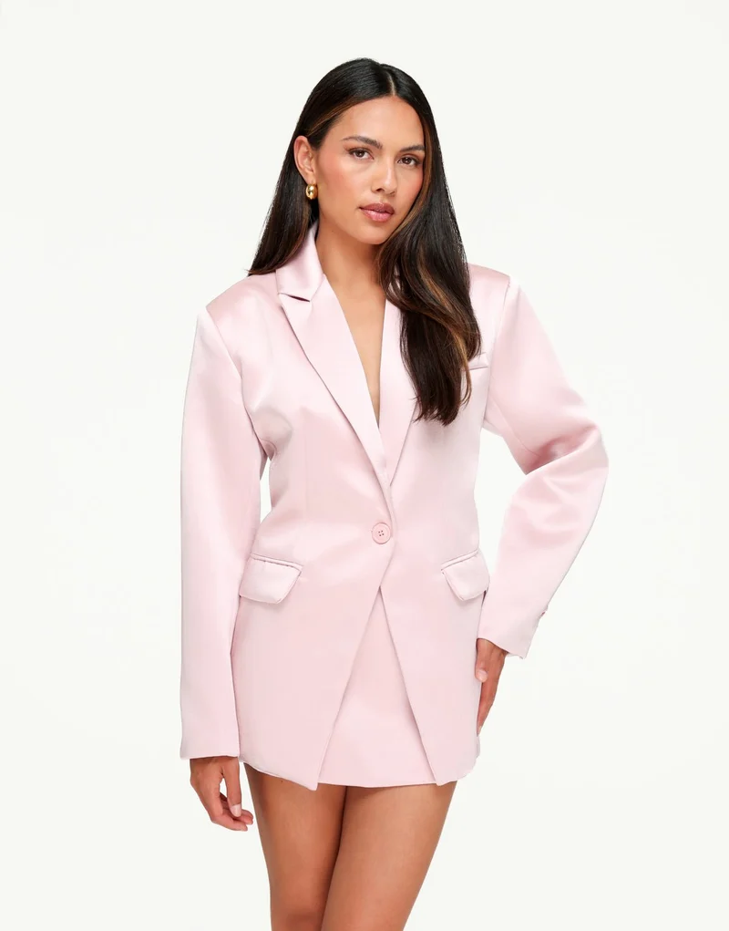 Lichtroze Satijnen Classic Lage Heup - Skort