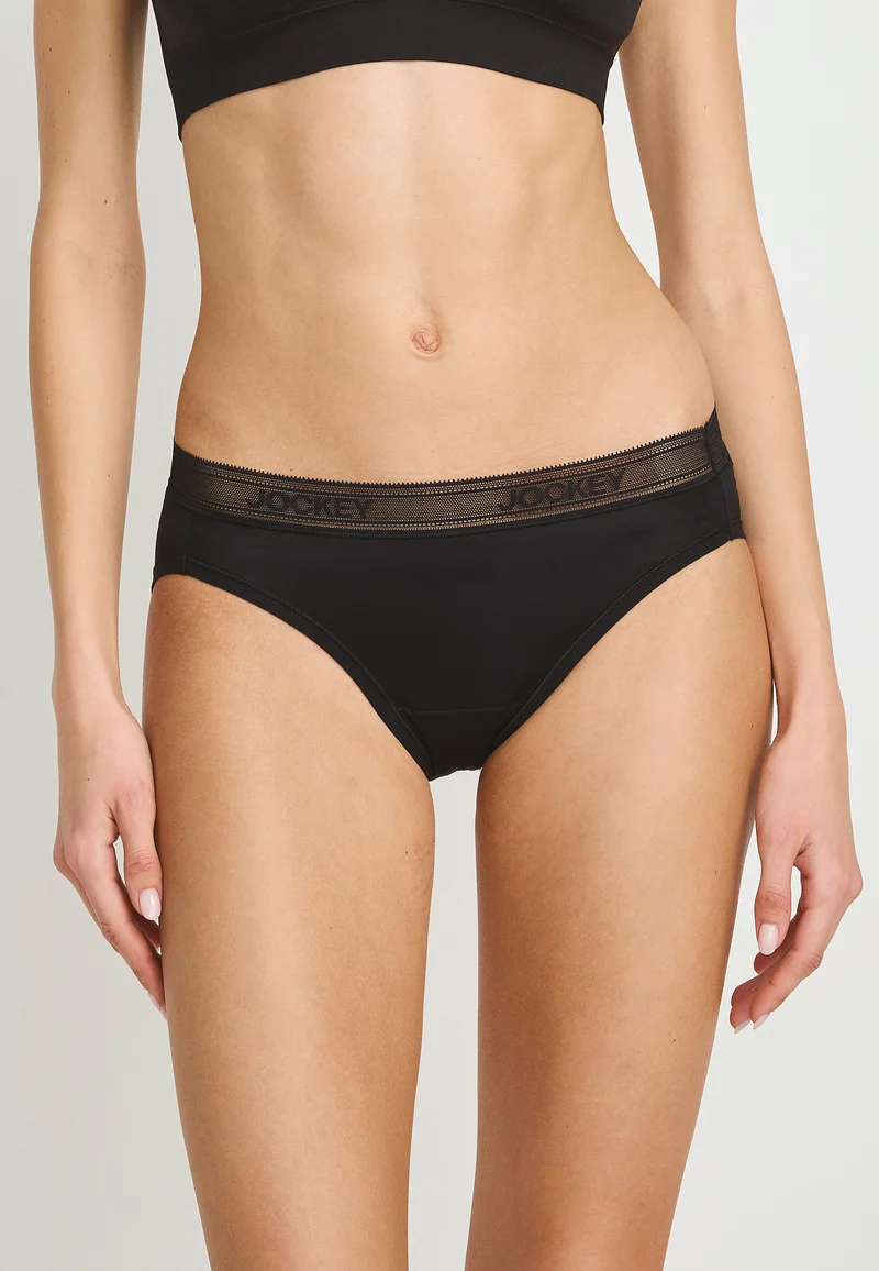 Jockey® Worry Free Microfiber Moderate Absorbency Bikini
