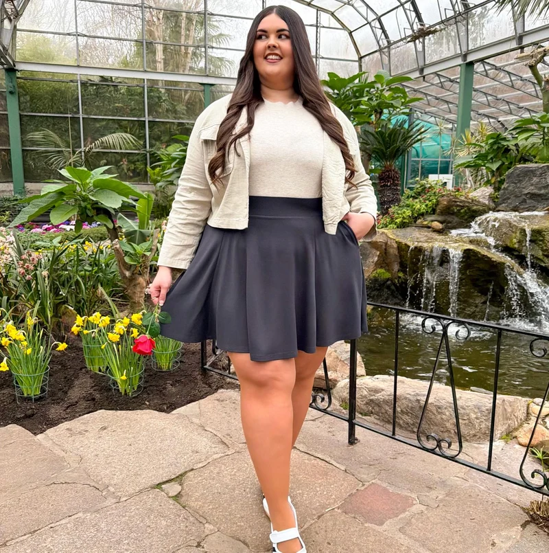 Mini-Flare Skirt - Charcoal