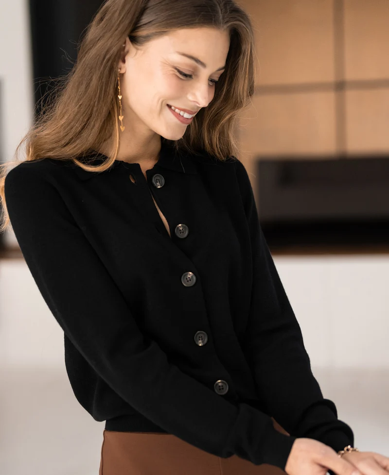 Vest polokraag LES VINGT Zwart
