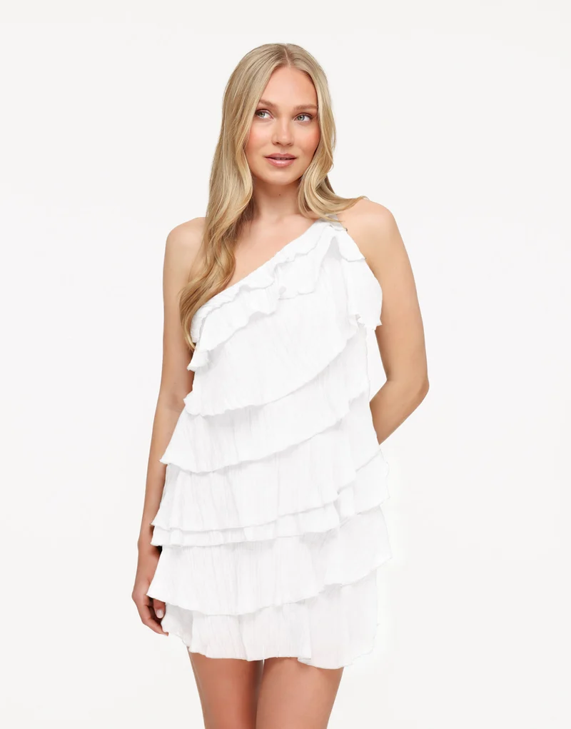 Witte Ruffel - Jurk