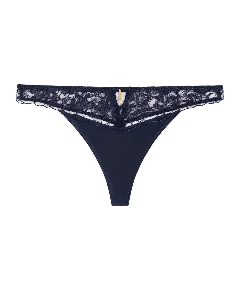 Satin Memories Tanga Deep Sea