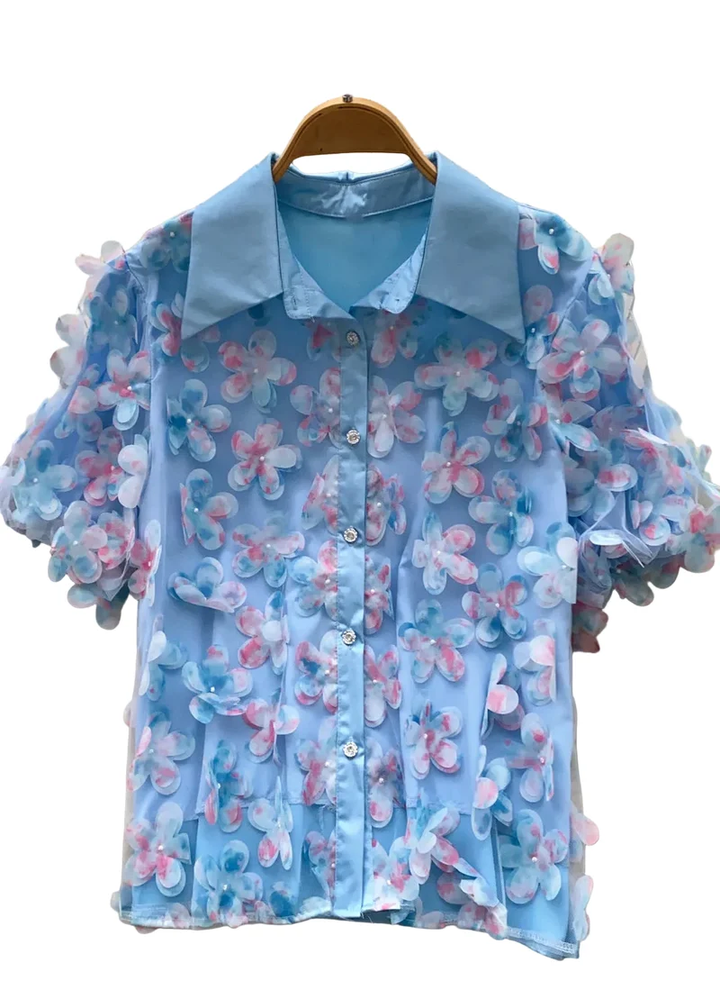 Dames Oversized Shirt Met Bloemenprint Zomerstijl