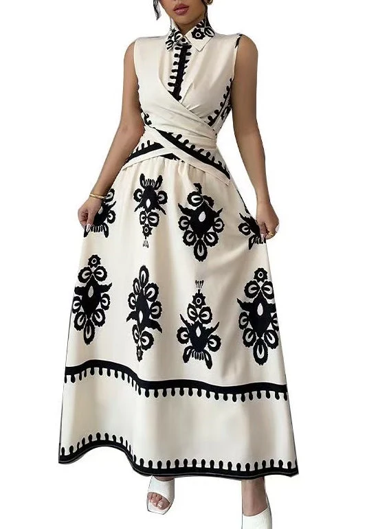 Dames Tweedelige Set Mouwloos Asymmetrisch Design
