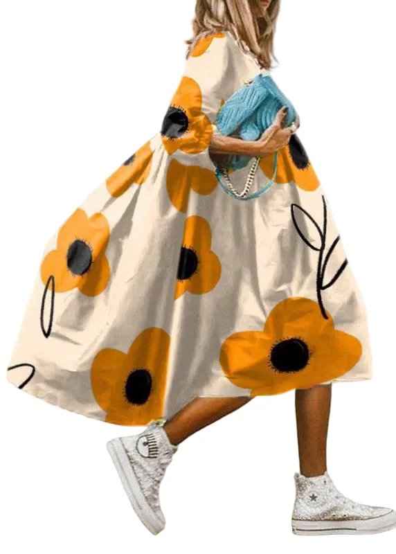 Dames Jurk Print Chiffon Oversized Zomerstijl